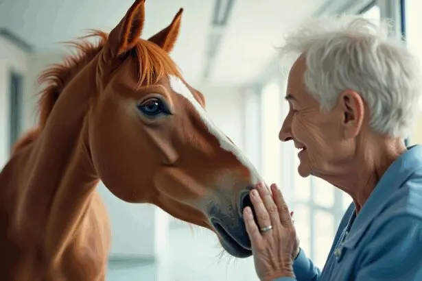 Paard biedt troost rust en gezelschap aan terminale patienten in ziekenhuis