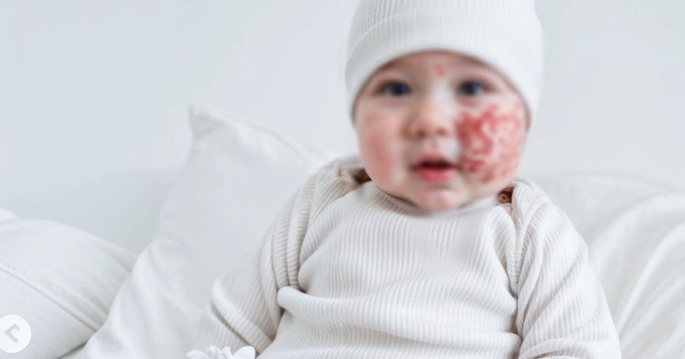 Moeder wordt monster genoemd omdat ze wijnvlek van haar baby laat verwijderen