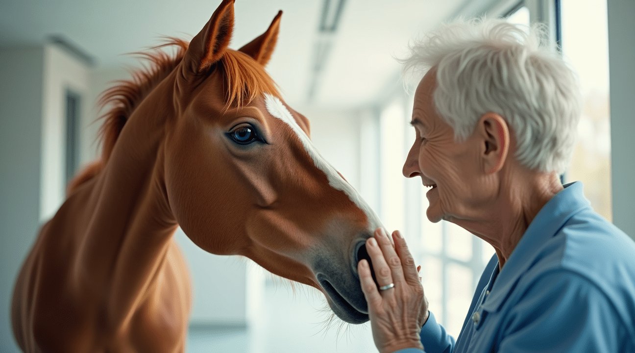 Paard biedt troost rust en gezelschap aan terminale patienten in ziekenhuis
