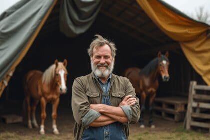 Toen de boer geen toestemming kreeg om een dak te bouwen voor zijn paarden vond hij deze ingenieuze oplossing