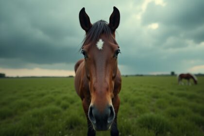 Een paard alleen in de wei voelt zich doodongelukkig