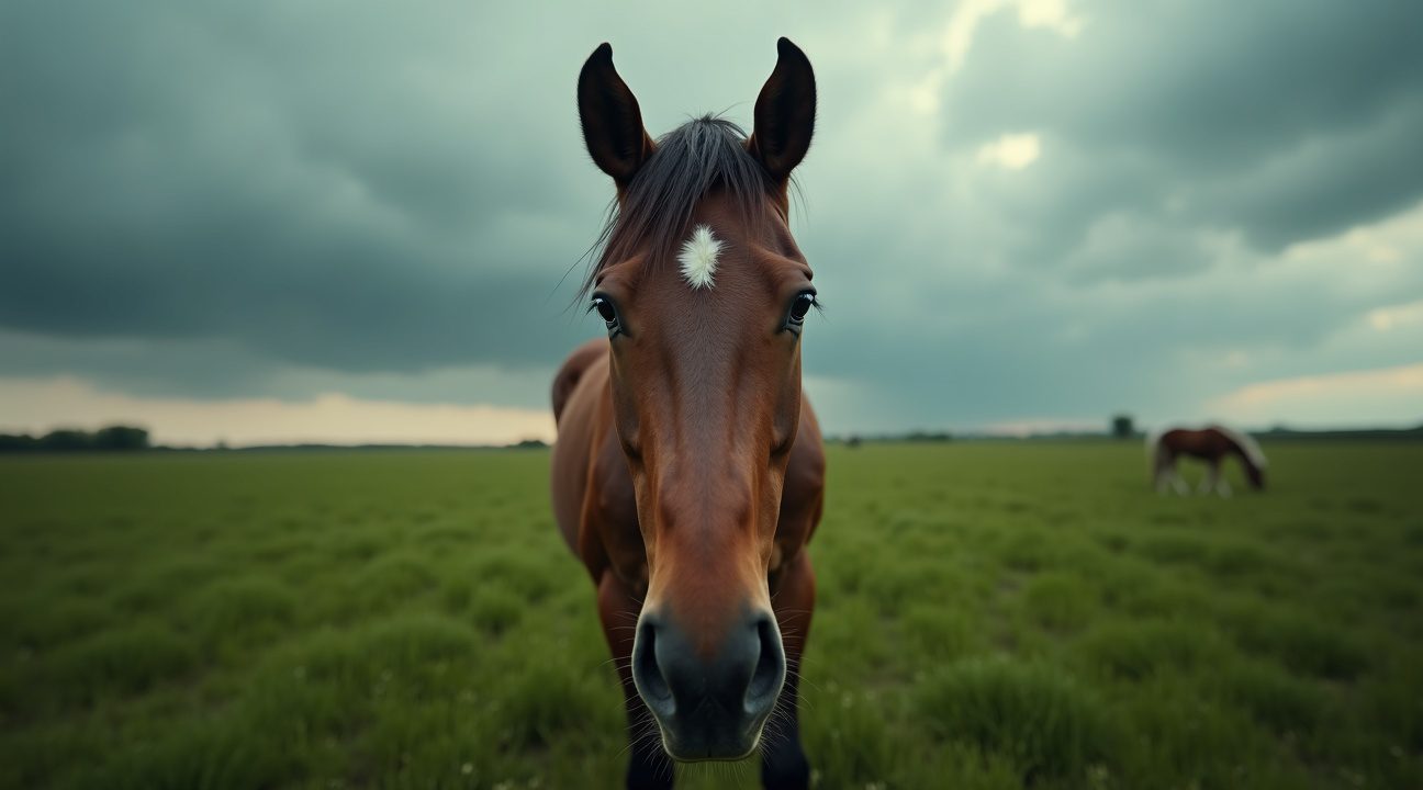 Een paard alleen in de wei voelt zich doodongelukkig