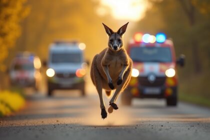 Franse hulpdiensten vangen ontsnapte wallaby uit België na dolle achtervolging