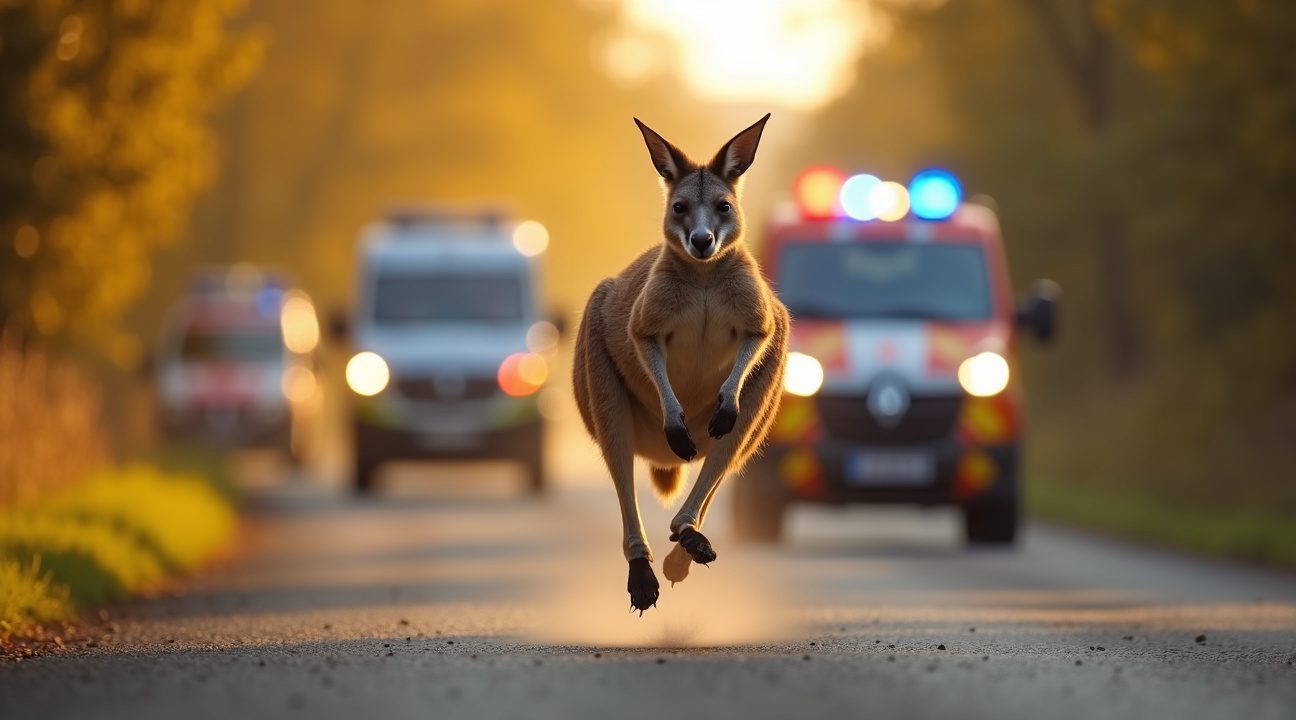 Franse hulpdiensten vangen ontsnapte wallaby uit België na dolle achtervolging