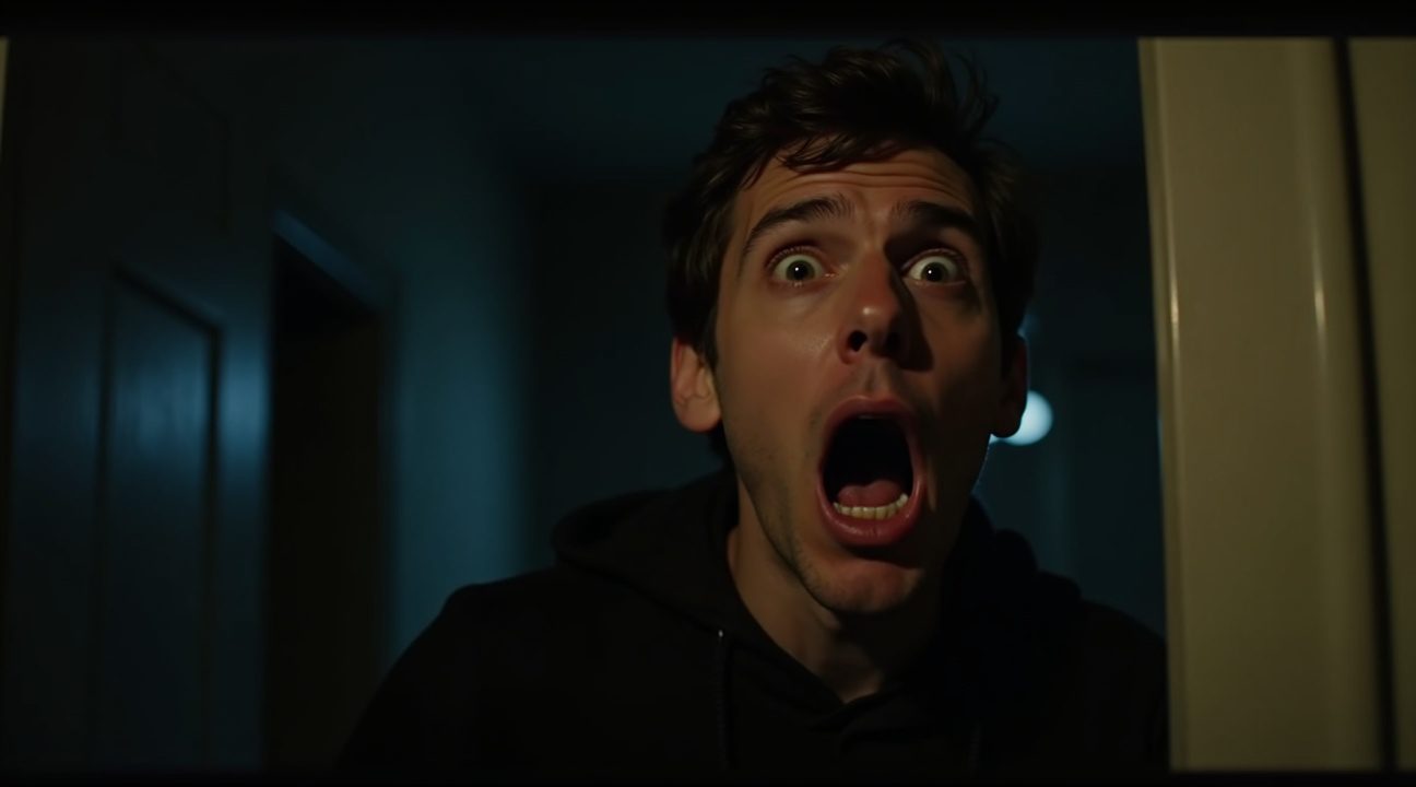 Inbreker hoort plots dat iemand thuis is, draait zich om en krijgt de schrik van zijn leven