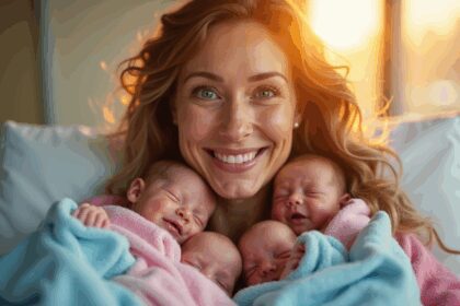 Vrouw kreeg te horen dat kans op kinderen miniem was, nu is ze moeder van een vierling