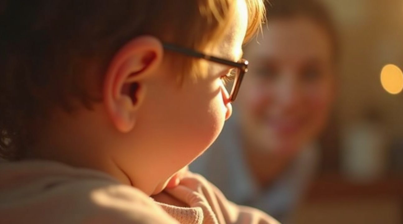 baby heeft haar moeder nog nooit kunnen zien door aandoening deze bril veranderde haar hele leven