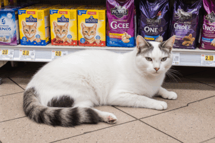 Gezinskat loopt supermarkt binnen en besluit dat hij daar werkt