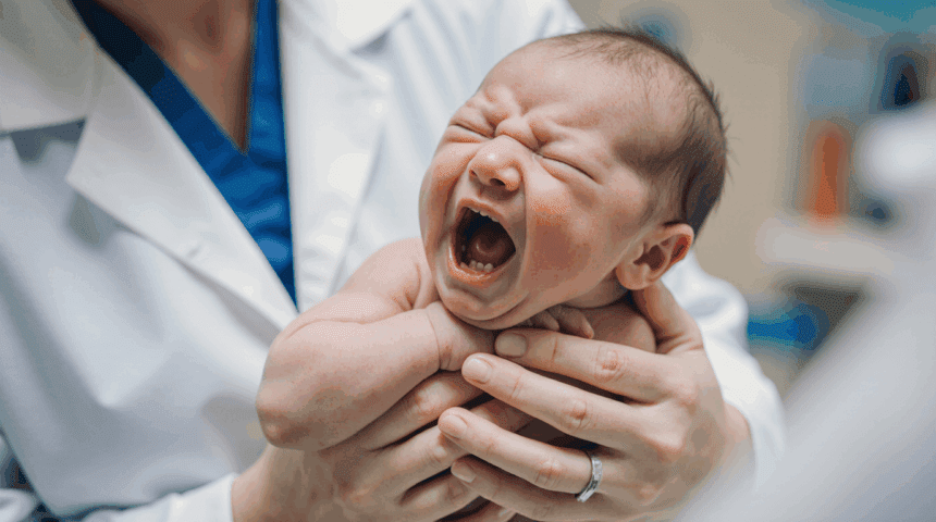 Baby kan niet stoppen met huilen. Dan laat dokter trucje zien die alle ouders zouden moeten leren