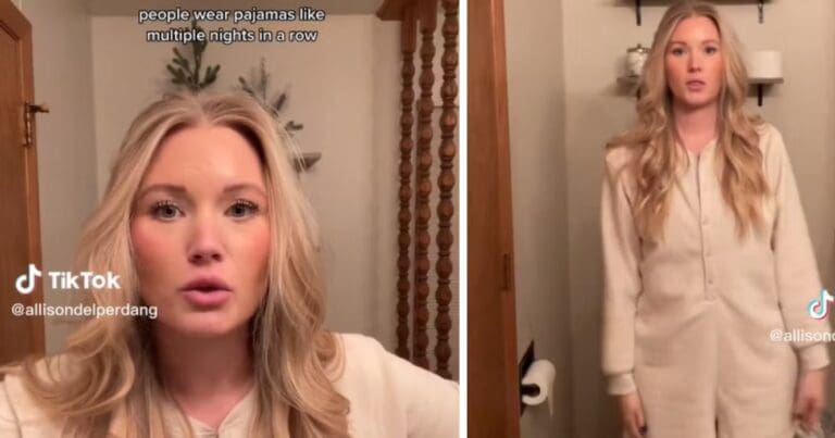 Vrouw veroorzaakt ophef door toe te geven dat ze haar pyjama niet na elk gebruik wast