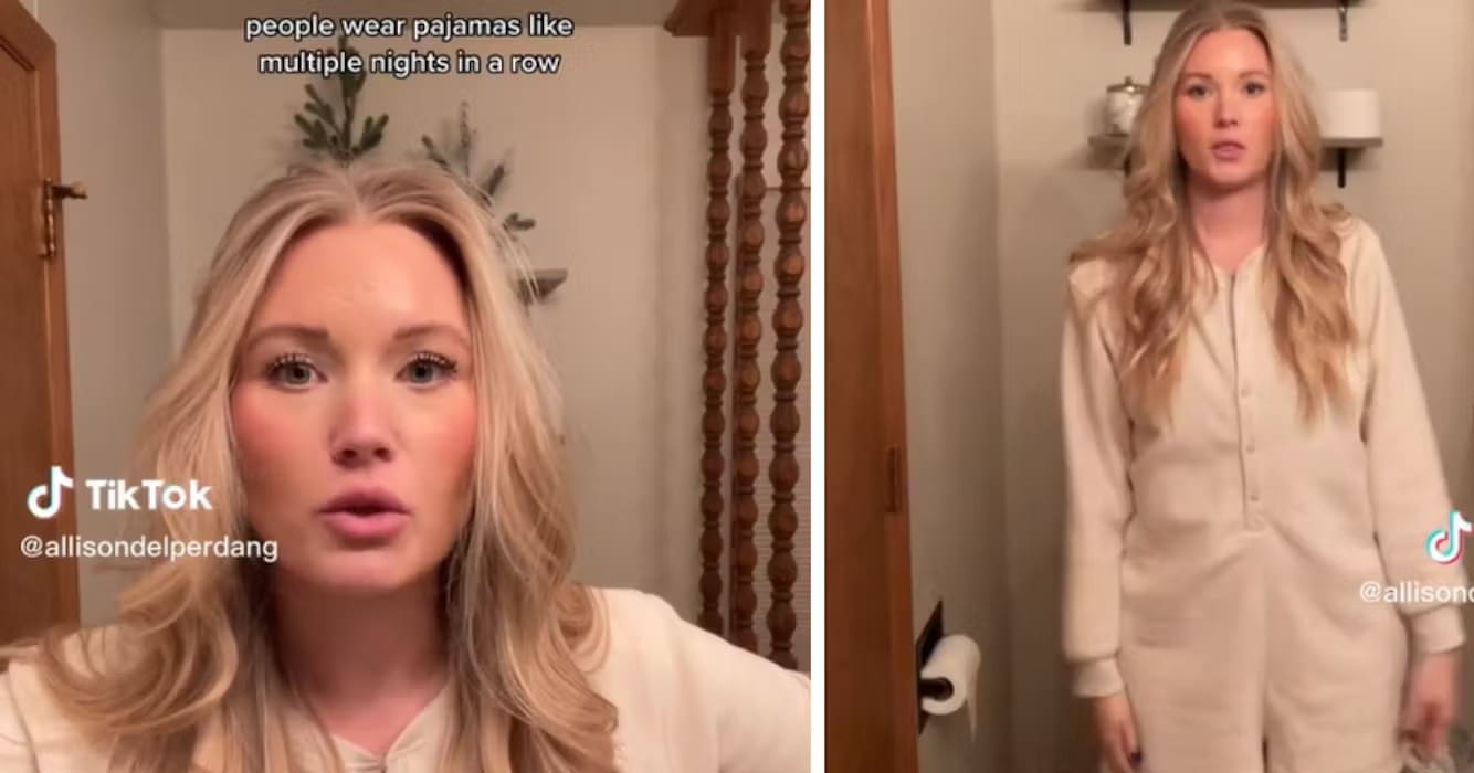 Vrouw veroorzaakt ophef door toe te geven dat ze haar pyjama niet na elk gebruik wast