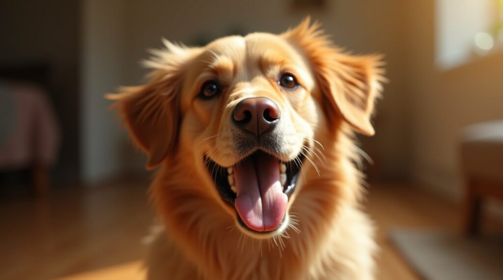 Blinde hond ruikt plotseling iets en heeft de meest schattige reactie