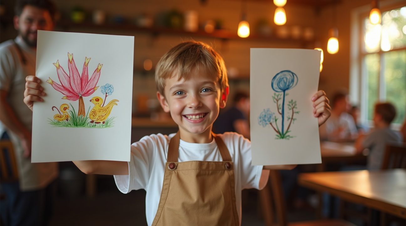 Jongetje krijgt kritiek van leraren omdat hij te veel tekent, restaurant huurt hem in