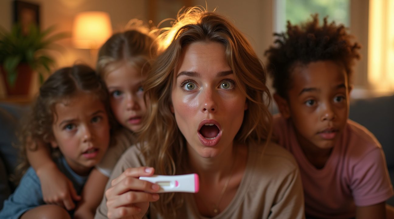 Vrouw adopteert vier kinderen, maar ontdekt al snel dat ze zwanger van een vierling is