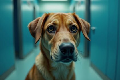 asielhond is diepbedroefd als beste vriendje zonder haar wordt geadopteerd