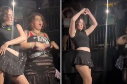 meisje onderbreekt danseres en haar lieve danspasjes gaan de wereld rond