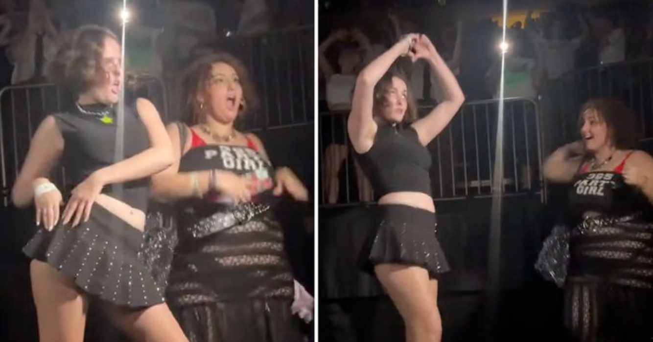 meisje onderbreekt danseres en haar lieve danspasjes gaan de wereld rond