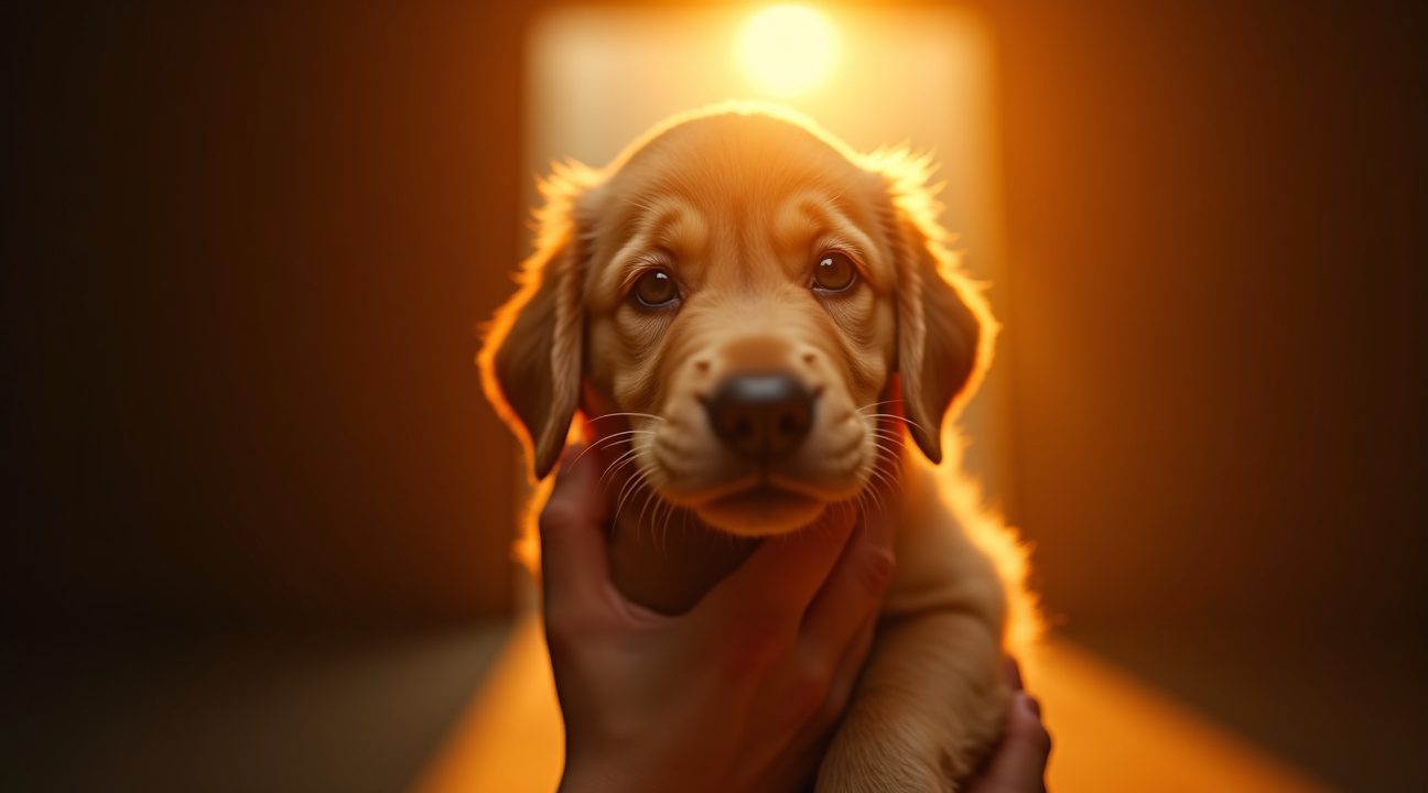 elf puppys worden uit donkere verlaten kelder gered