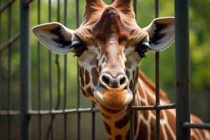 giraffe 6 sterft nadat hij met nek vast komt te zitten in omheining van zijn verblijf