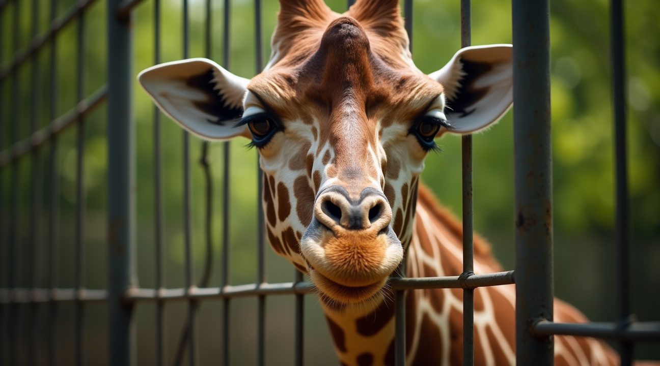 giraffe 6 sterft nadat hij met nek vast komt te zitten in omheining van zijn verblijf