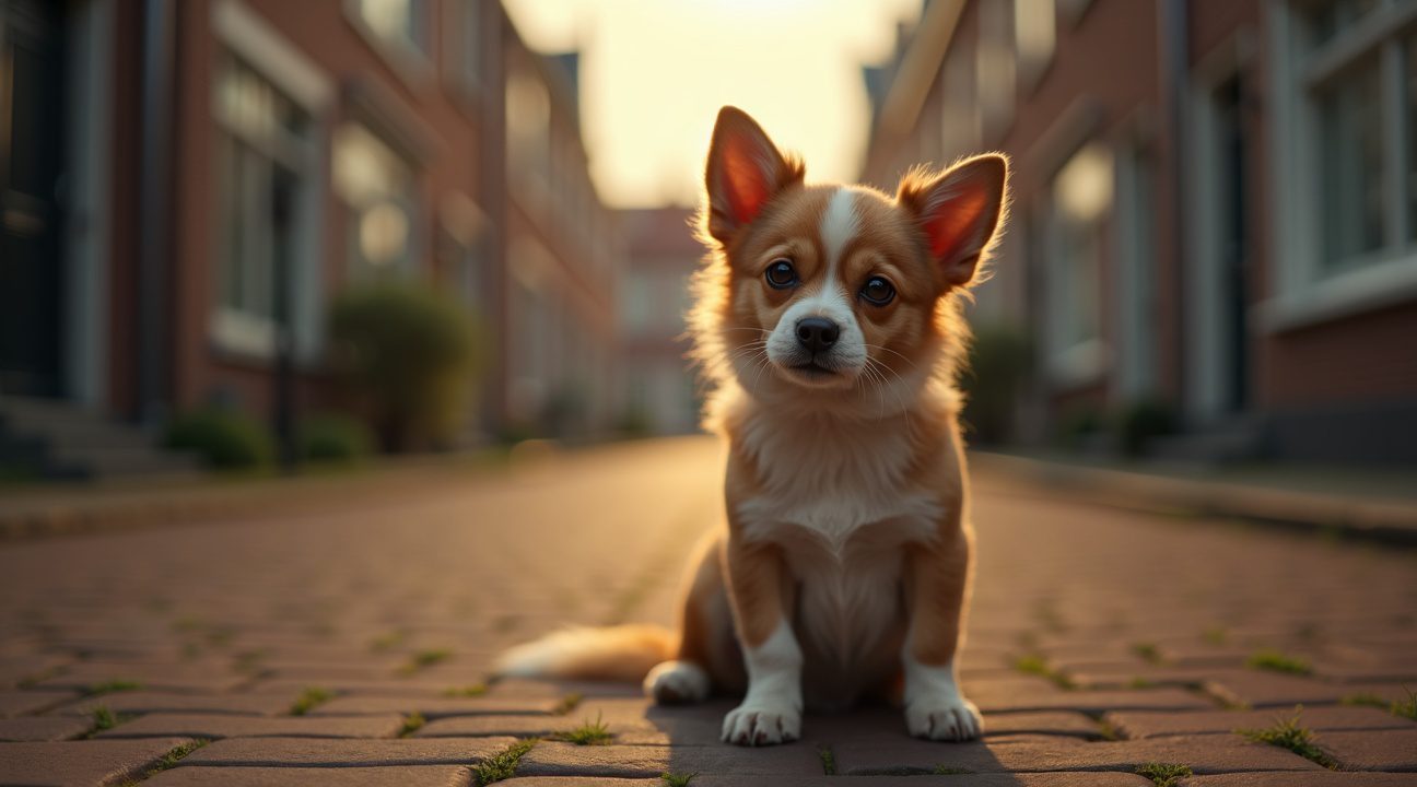 hondje wacht maandenlang op dezelfde hoek van de straat totdat zijn familie hem vindt