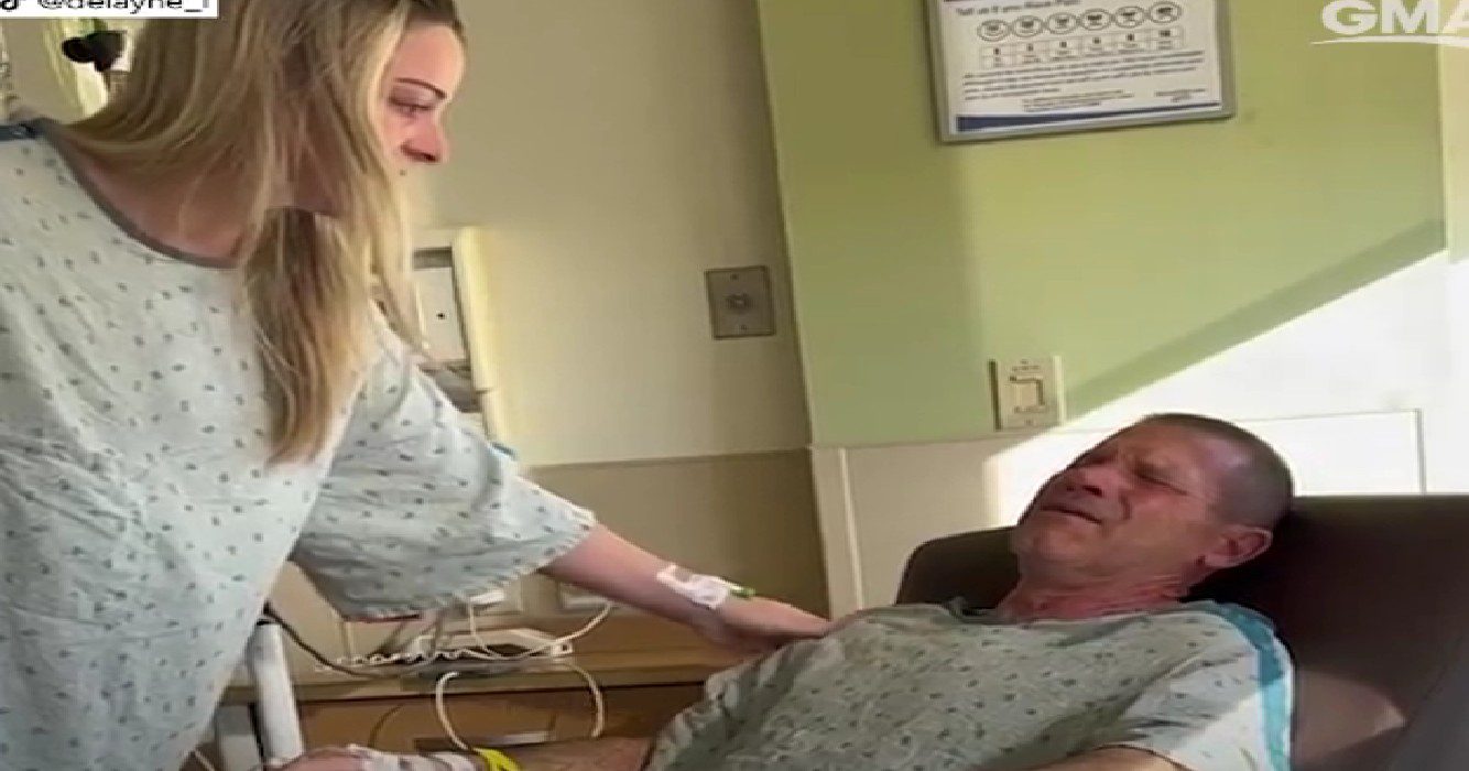 vader barst in tranen uit als hij erachter komt dat anonieme nierdonor zijn eigen dochter is