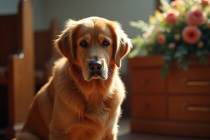 trouwe hond brengt ontroerend laatste eerbetoon aan overleden baasje