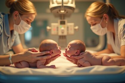 verpleegster plaatst babytje naast stervend tweelingzusje en redt zo haar leven