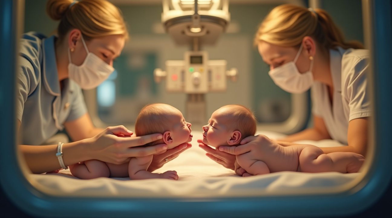verpleegster plaatst babytje naast stervend tweelingzusje en redt zo haar leven