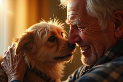 veteraan in hospice ziet laatste wens in vervulling komen en wordt herenigd met zijn geliefde hondje