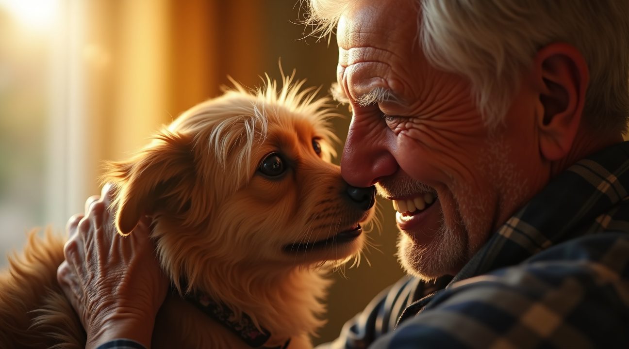 veteraan in hospice ziet laatste wens in vervulling komen en wordt herenigd met zijn geliefde hondje