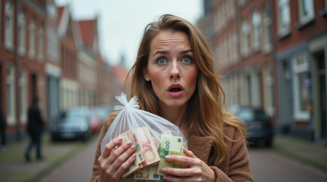 vrouw vindt op weg naar werk plastic tas met 14000 euro en zorgt ervoor dat eigenaren het terug krijgen
