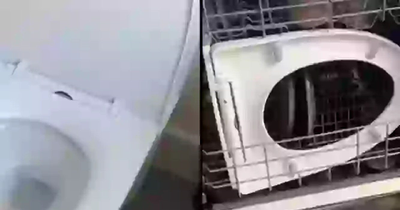 Man zorgt voor veel ophef als hij wc-bril in vaatwasser schoonmaakt