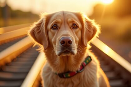 wonder op de rails lucky zoekt nieuw baasje nadat hij aan rails vastzat