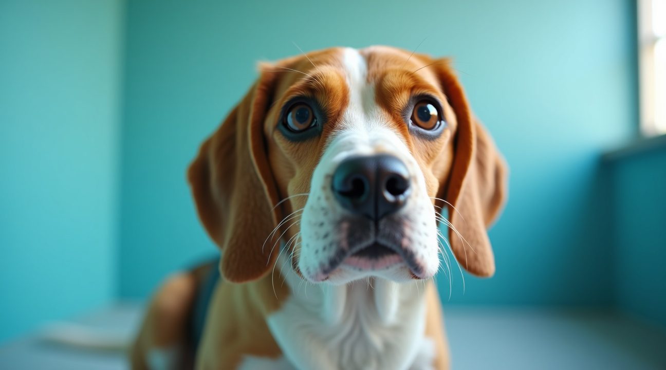 zwaarlijvige beagle wordt naar asiel gebracht om in te laten slapen maar wordt in plaats daarvan gered