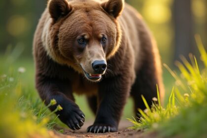 Na 17 jaar gevangenschap in veel te krappe kooi zet beer zijn eerste stappen in vrijheid