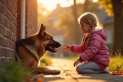 Weggelopen hond laat niemand naderen, totdat dit kleine meisje een poging waagt