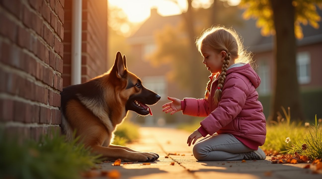 Weggelopen hond laat niemand naderen, totdat dit kleine meisje een poging waagt