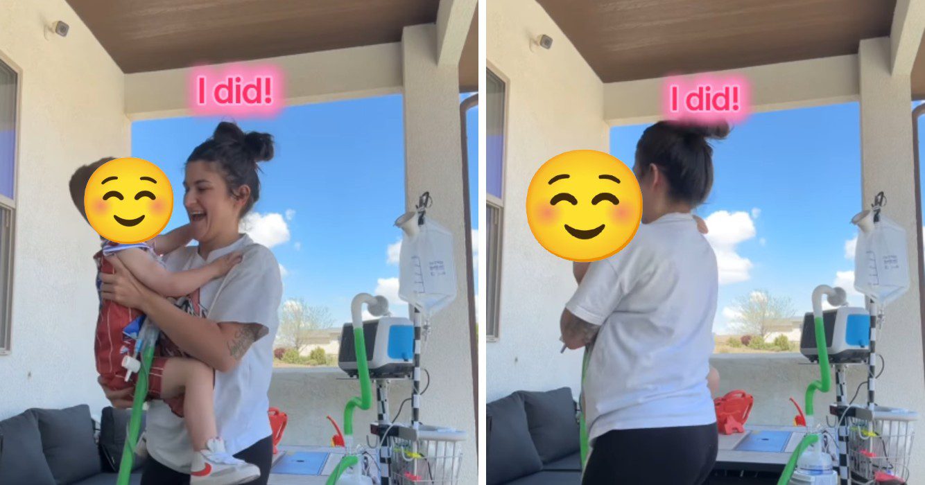 Trotse moeder toont baby en roept pestkoppen op te stoppen met gemene opmerkingen