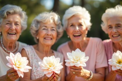 bruid nodigt haar vier omas uit om bloemenmeisjes te zijn bij bruiloft