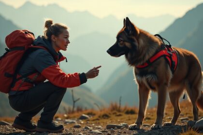 elke dag gaat vrouw berg op om enorme honden te overtuigen om gered te worden