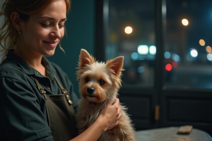 hondentrimmer opent midden in de nacht om voor zwerfhond vol met vlooien te zorgen