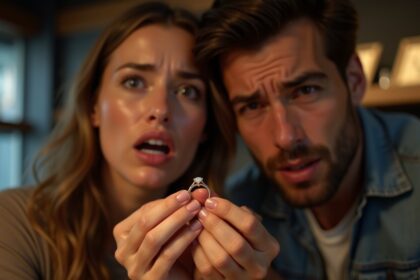 jong stel koopt set verlovingsringen van 130 dollar als verkoopster het zielig noemt