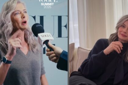 Voormalig supermodel 58 slaat terug naar trollen die haar op bikinifoto's oud en lelijk noemen