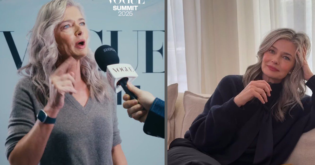 Voormalig supermodel 58 slaat terug naar trollen die haar op bikinifoto's oud en lelijk noemen