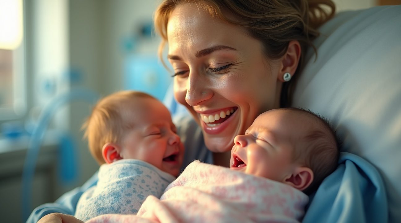 moeder bevalt van zeldzaamste type tweeling haar tweede tweeling in 13 maanden