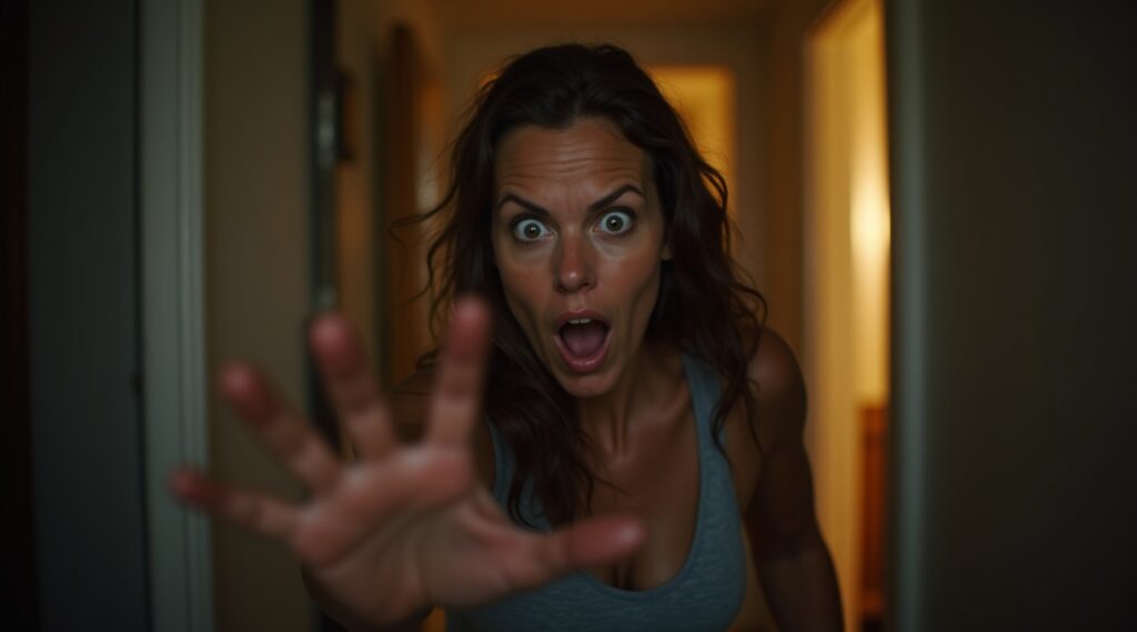 moeder tackelt man die voor slaapkamer van haar dochter stond te gluren