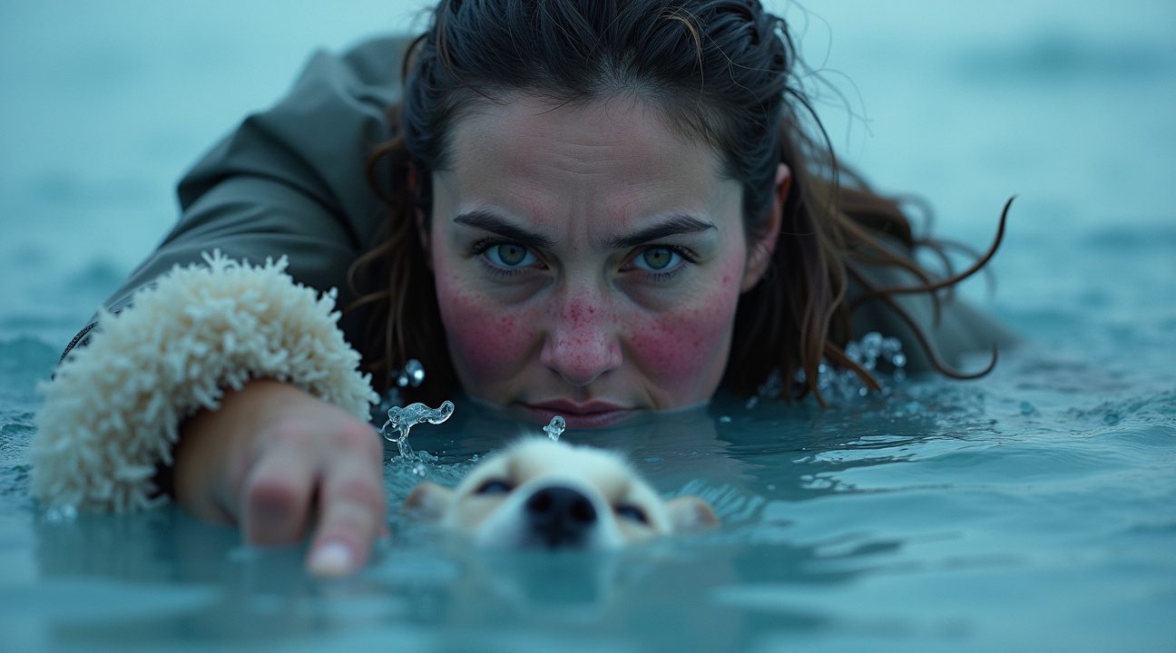 moeder verdwijnt onder ijs nadat ze in bevroren rivier springt om gezinshond te redden