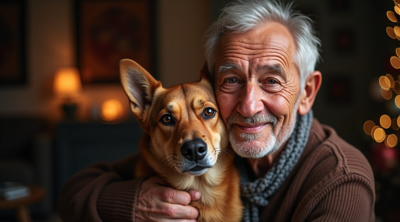 opa reist 2000 km om geliefde zwerfhond aan kleinkinderen voor kerst te schenken