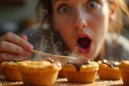 plaats biscuits in muffinvormen en voeg vulling toe magie in een kwartiertje